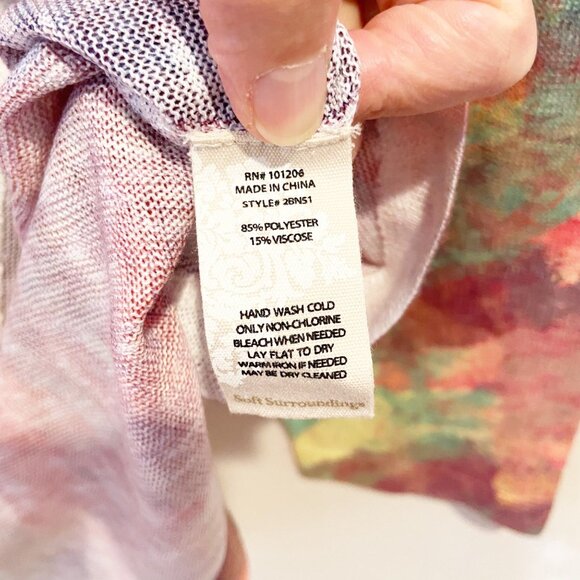Soft Surroundings Plein de Couleurs Sweater Knit Tunic Multicolor Size Medium - Picture 6 of 9